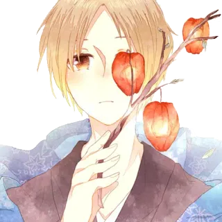 😶 Anime, Garçon, Lanternes, Illustration, Art, Kimono telegram sticker
