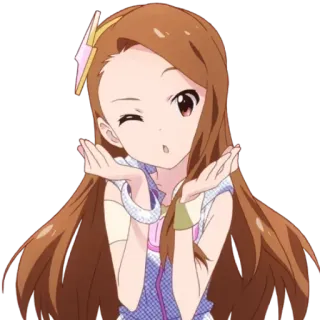 😚 anime, girl, cartoon, sticker, cute, character telegram sticker