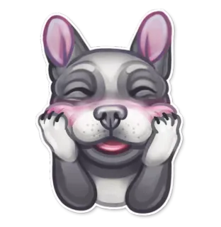 ☺️ cane, animale, carino, emoji, felice, animale domestico, cucciolo telegram sticker