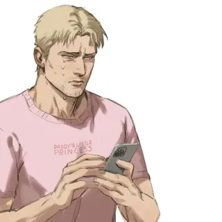 😭 DADDY'S LITTLE PRINCESS personagem, anime, mangá, triste, rosa telegram sticker