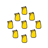 💛 dibujos animados, personajes, amarillo telegram sticker