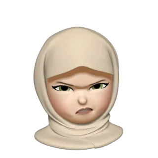 💿 Emoji, Hidżab, Kobieta, Zła telegram sticker