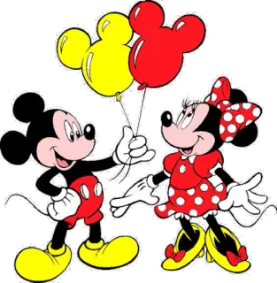 👫 Mickey Mouse cartone animato, topo, palloncini, Mickey Mouse, Disney telegram sticker