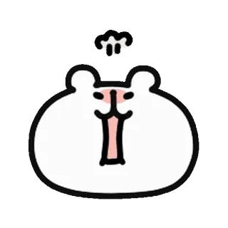 💨 niedźwiedź, kreskówka, słodki, zwierzę, ilustracja, naklejka telegram sticker