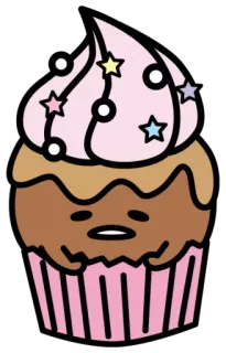 🎂 капкейк, десерт, милый, кавайный, еда telegram sticker