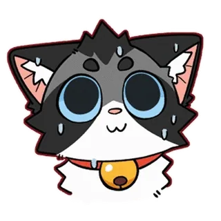 😓 cat, cartoon, sticker, cute, animal, pet whatsapp sticker