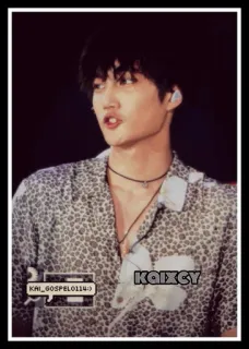 😚 KAI_GOSPEL0114:) person, man, singer, performer, kpop, music, kai telegram sticker