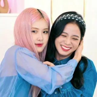 🤗 K-pop, Blackpink, Розэ, Джису, Дружба, Знаменитость, Женщины, Портрет telegram sticker