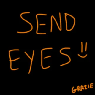 👀 SEND
EYES !!
GRAZIE 눈, 웃긴, 텍스트, 요청, 밈 telegram sticker