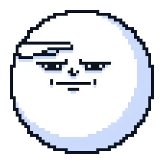 ✊ pixel art, smug, face, character, meme, expression telegram sticker