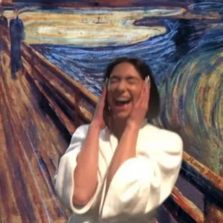 🙀 The Scream крик, искусство, картина, экспрессионизм, эдвард мунк, эмоция, страх telegram sticker