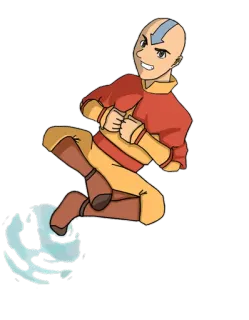 💢 Aang Avatar: The Last Airbender 아바타, 아앙, 에어벤더, 만화, 애니메이션, 니켈로디언 telegram sticker