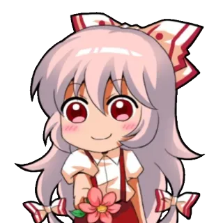 🌺 Аниме, Чиби, Каваи, Мультфильм, Цветок, Милый telegram sticker