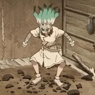 ⏱ Senku Ishigami Dr. Stone anime, dr stone, senku, science, stone age, cartoon telegram sticker
