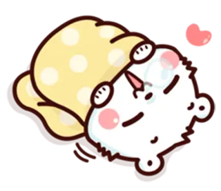 😪 slapen, schattig, dier, kawaii, cartoon telegram sticker