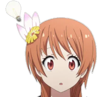 😮 Аниме, Мультфильм, Лампочка, В шоке, Удивлен, Персонаж whatsapp sticker