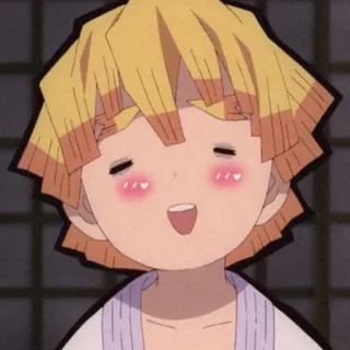 🤤 Zenitsu Agatsuma Demon Slayer Anime, Demon Slayer, Zenitsu, Drôle, Mignon, Personnage telegram sticker