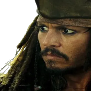 😾 Jack Sparrow Pirates of the Caribbean bajak laut, kapten, film, disney, sparrow telegram sticker