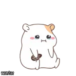 🤍 wontar น่ารัก, แฮมสเตอร์, สัตว์, ดิจิทัลอาร์ต whatsapp sticker