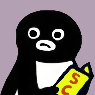 📖 SUC pingouin, dessin animé, autocollant, drôle telegram sticker