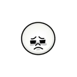 😞 悲しい, 不幸せ, 絵文字, 丸, 顔, 気分, 表情 telegram sticker