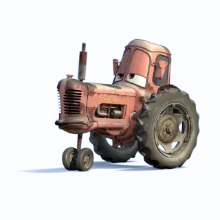 💤 Tractor Cars trator, desenho animado, carros, veículo, animado telegram sticker