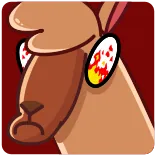 😡 lama, dessin animé, animal, yeux, rouge, fou whatsapp sticker