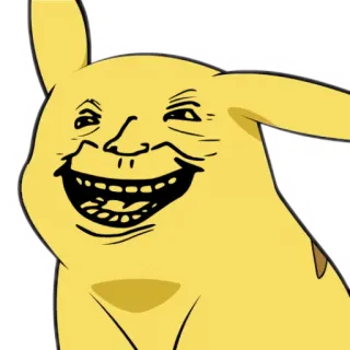 😙 Pikachu ปิกาจู, มีม, ตลก, สีเหลือง, การ์ตูน, โปเกมอน telegram sticker