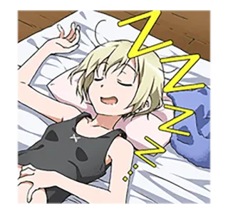 💤 Anime, Slapen, Slaap, zzz, Cartoon, Moe whatsapp sticker