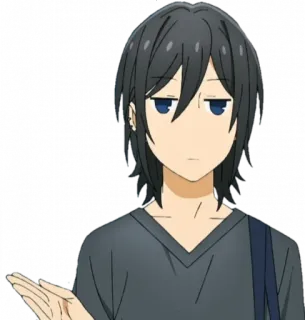 😑 Anime, Menino, Retrato, Desenho animado, Horimiya telegram sticker