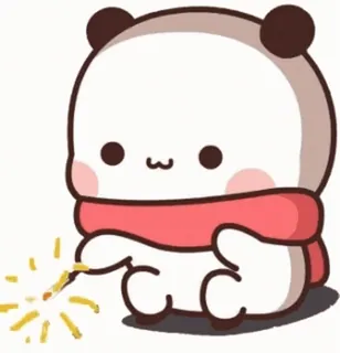 🎈 Panda, Wunderkerze, Süß, Cartoon telegram sticker
