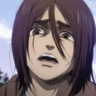 💥 Pieck Finger Attack on Titan Anime, Triste, Chorando, Pieck Finger, Attack on Titan telegram sticker