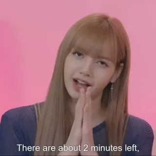 🎡 Lisa There are about 2 minutes left, wanita, gadis, orang, K-pop, Blackpink telegram sticker