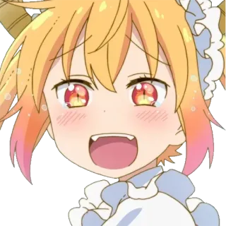 😭 Kanna Kamui Miss Kobayashi's Dragon Maid Аниме, Дракон, Канна, Каваий, Милый, Дракон-горничная Кобаяши telegram sticker