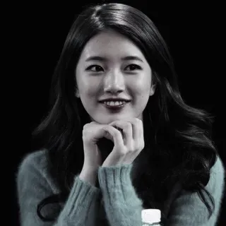 🌫 wanita, orang, potret, senyum, hitam putih, selebriti, wajah telegram sticker