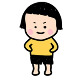 👧 cartoon, character, sticker, person, cute, drawing telegram sticker