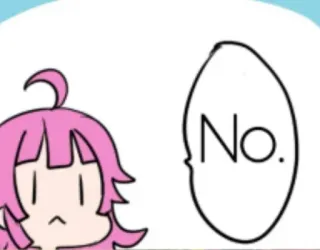 ❌ No. 不, 负面, 动漫, 卡通, 否定 telegram sticker
