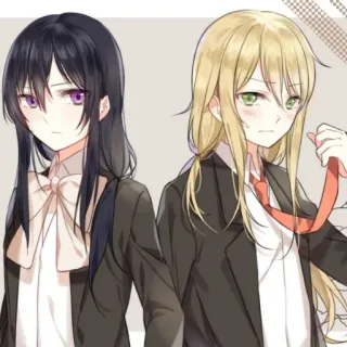 💕 anime, girls, school uniform, characters, manga whatsapp sticker