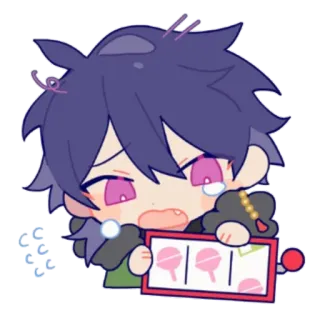 😭 Anime, Mesin slot, Menangis, Lucu, Ungu, Sedih, Merah muda telegram sticker