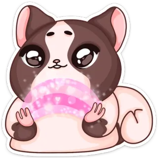 🙌 햄스터, 귀여운, 카와이, 애완 동물, 동물, 스티커 telegram sticker
