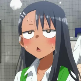🤯 Nagatoro Don't Toy with Me, Miss Nagatoro 애니메이션, 캐릭터, 만화, 표정, 땀, 짜증 telegram sticker