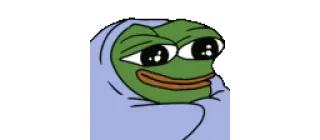 😏 Pepe the Frog pepe, rana, meme, triste, coperta, carino telegram sticker