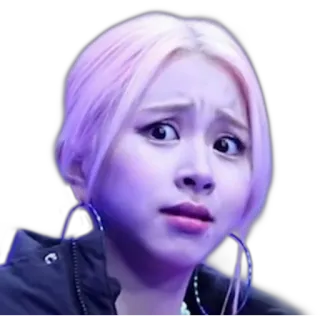 🤨 expressão, confuso/a, incerto/a, mulher, K-pop telegram sticker