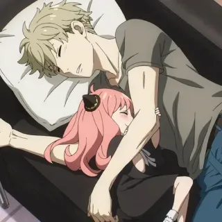 🥜 Anya Forger Spy x Family anime, spy x family, anya forger, anya, sleeping, cute, cartoon whatsapp sticker