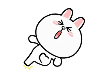 🤪 cartoon, bunny, rabbit, cute, emotion, anger, frustration telegram sticker