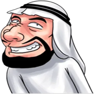 😬 cartoon, middle eastern, arab, man, expression, portrait telegram sticker