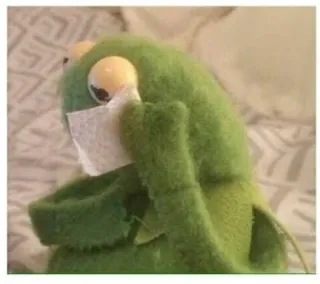 😭 Kermit kermit, grenouille, triste, muppets, mouchoir, pleurs whatsapp sticker