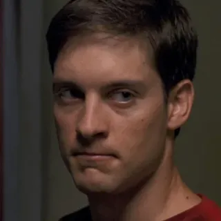 😐 Peter Parker Spider-Man tobey maguire, spider-man, meme, serious, angry telegram sticker