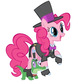 👯 Pinkie Pie My Little Pony, мультфильм, животное, пони, персонаж, анимация telegram sticker