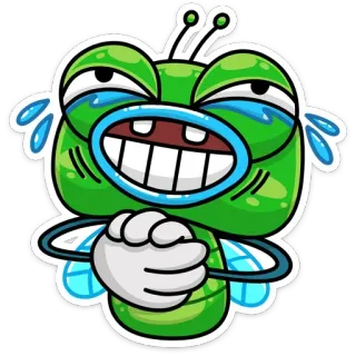😂 kartun, serangga, lalat, stiker, lucu, emotikon whatsapp sticker